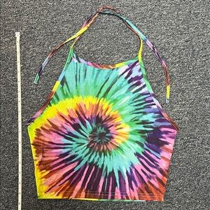 Multicolor Tie-Dye Crop Top